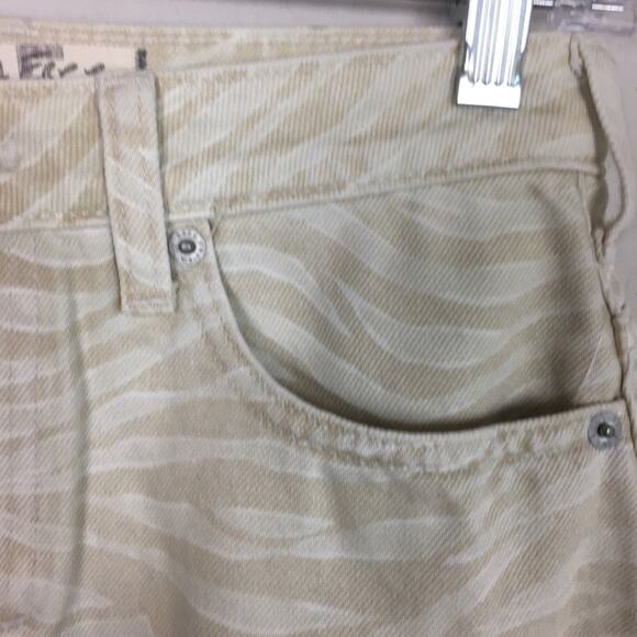 We the Free Tan Tiger Stripe Denim Mini NWt  Skirt 25 - Picture 4 of 8